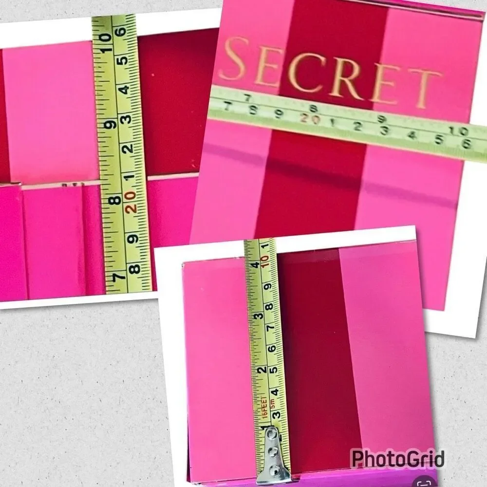 NWT Vintage Y2K Rare Victoria's Secret Pink 10Hx10”Wx4”D Striped Gift Box w/ Bow